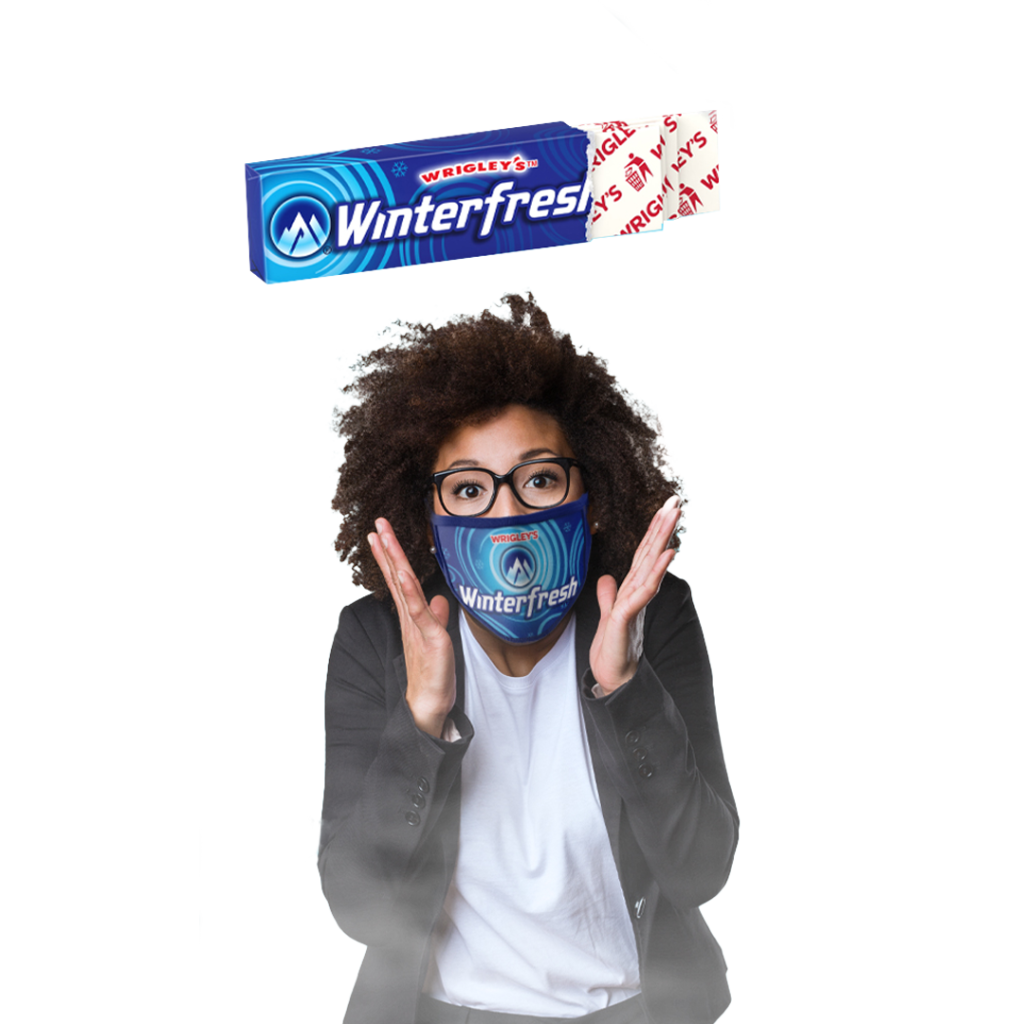 winterfresh, woman with mask